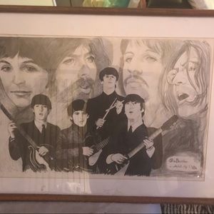 Original Drawing portrait of the Beatles